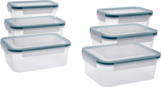 SILVERCREST Frischhaltedosen-Set, 6 Stück, rechteckig, transparent - Bild 1