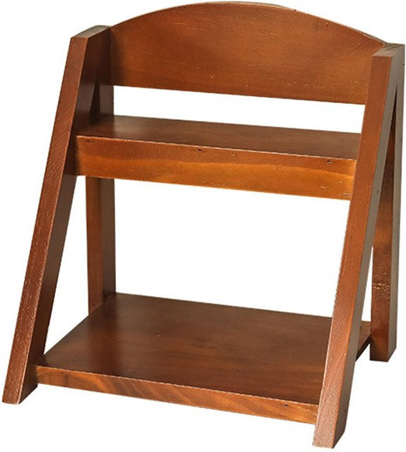 OutsideWorld Schreibtisch Organizer aus Holz in Brown mit 2 Ebenen und mehreren Fächern im Retro-Design - Bild 1