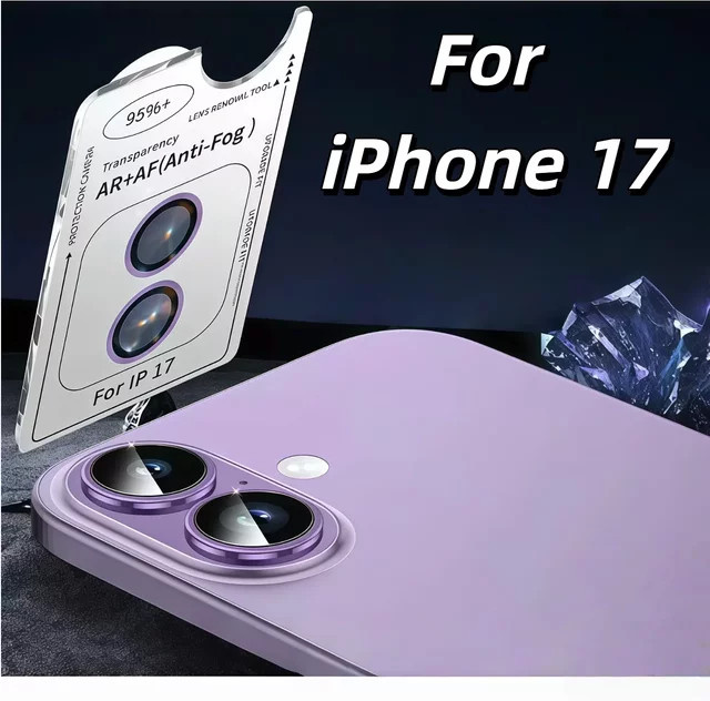 Apple iPhone 17 Rückkamera Schutzfolie aus gehärtetem Glas in verschiedenen Farben - Bild 1