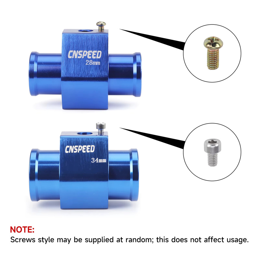 CNSPEED Schlauch Adapter für Wassertemperatur-Sensoren in Blau mit verschiedenen Durchmessern von 28mm bis 40mm - Bild 3