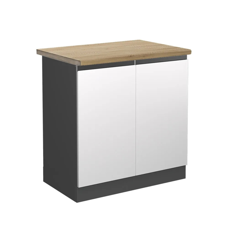 Vicco R-Line Spülenunterschrank Küchenunterschrank Weiß/Anthrazit mit Eichenoptik, B/T/H: 80 x 60 x 81,6 cm - Bild 2