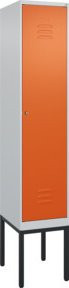 C+P Spind Classic PLUS Garderobenschrank mit 1 Abteil, Gestell aus Stahl, Zylinderschloss und 4 Garderobenhaken, H x B x T: 212 x 40 x 50 cm - Bild 1