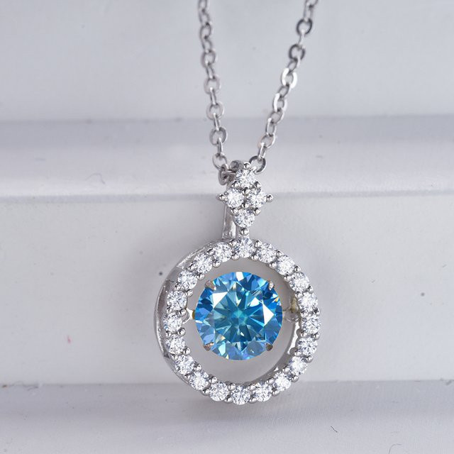 JoyceJelly Halskette, 925 Silber, Moissanit Diamant, Herz Anhänger - Bild 1