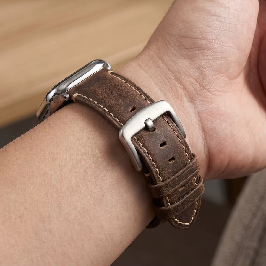 ChronoLink Uhrenarmband Leder, Vintage, Herren - Bild 4