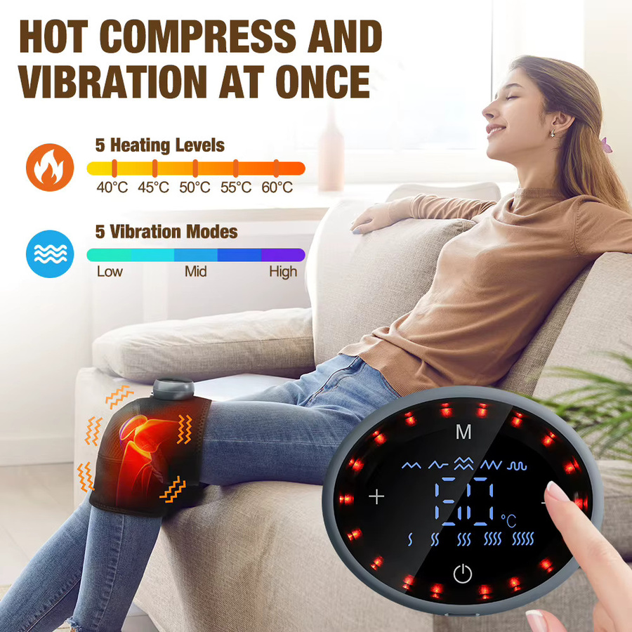 Hailicare Knie-Massagepad mit Vibration und Wärme, Unisex - Bild 2