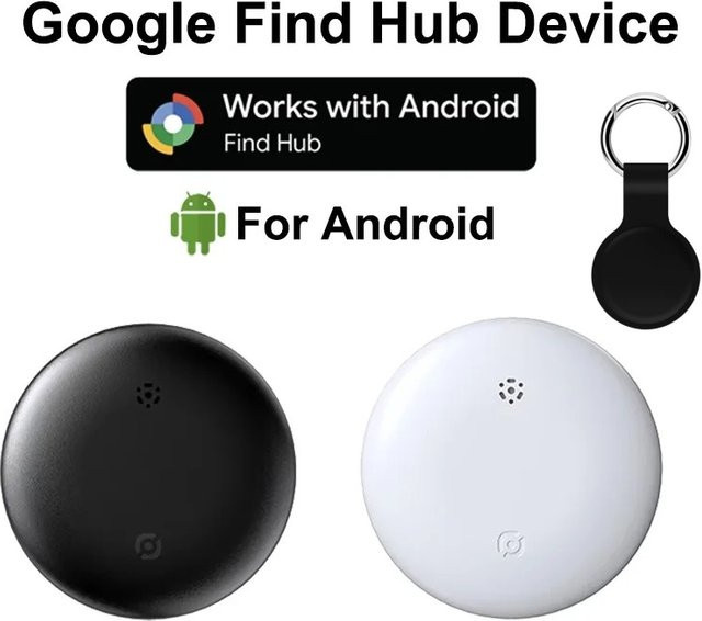 Google Find My Device Android Locate Tracker GPS Bluetooth Locator in Schwarz zur Schlüsselverlustprävention und globalen Positionierung - Bild 1
