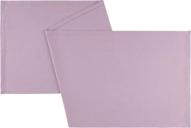 Mömax Tischläufer Steffi Uni Mauve aus Baumwolle, Breite: 45 cm, Länge: 150 cm - Bild 1