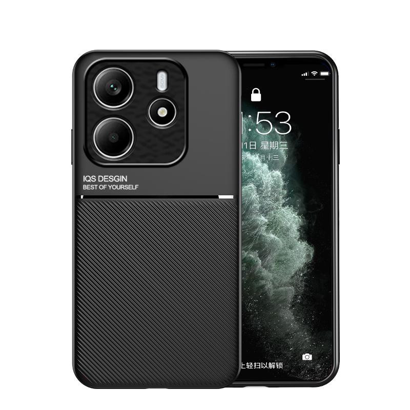 Xiaomi Redmi Note 14 5G Magnetische Handyhülle mit Vier-Ecken-Vollabdeckung in Schwarz - Bild 4