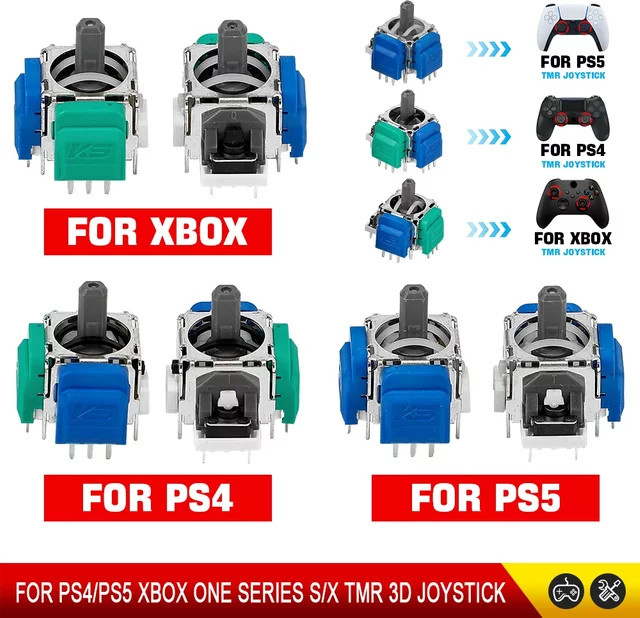 HeroAngel TMR Joystick Anti-Drift Elektromagnetische 3D Analog ThumbSticks für PS5 PS4 und Xbox Series Xbox One Gaming-Zubehör - Bild 1