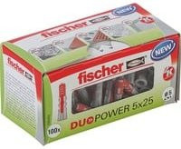 Fischer DuoPower Universaldübel aus Nylon, Durchmesser: 5 mm, Länge: 25 mm, 100 Stück - Bild 1