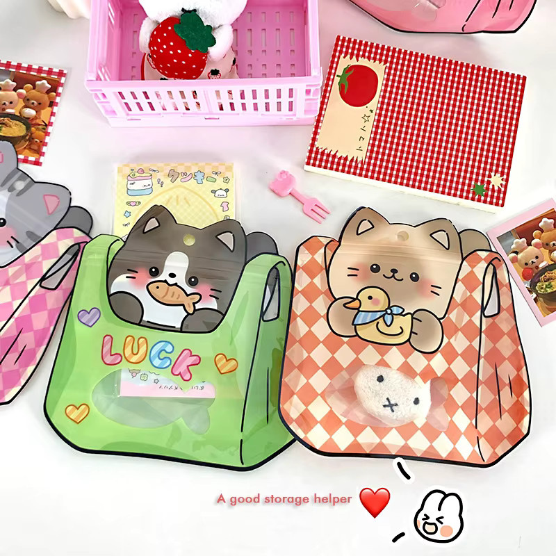 Versiegelbare Snack-Verpackungsbeutel mit Cartoon-Katzen-Design in Multicolour für Hochzeiten und Kindergeburtstage - Bild 2