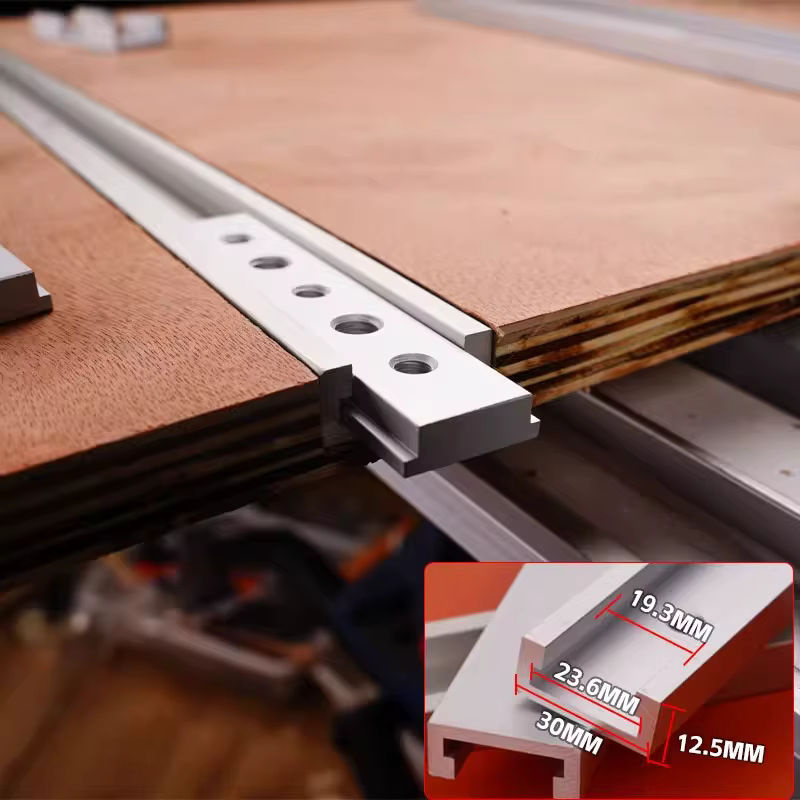 Aluminium Legierung Gehrung Bar Slider für T-Nut und T-Slot mit M6/M8 Schraube in Silber für Holzbearbeitung und Router - Bild 3