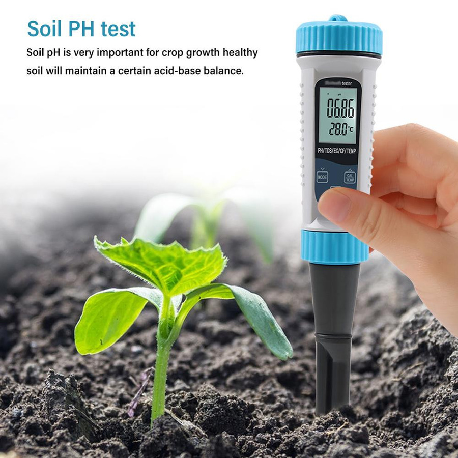 Tuya 5in1 Digitaler Wasserqualitätstester mit Bluetooth – Tragbarer Multifunktions-Tester für PH, TDS, EC, CF und Temperatur in Bunt - Bild 5