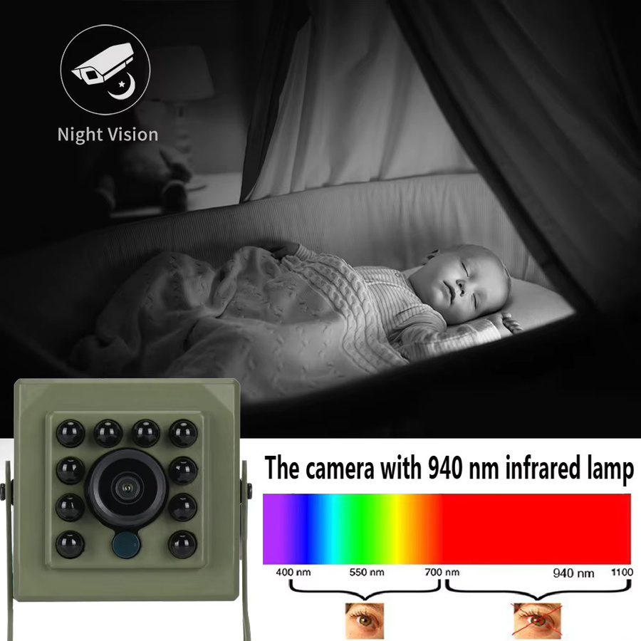 HQCAM Tuya Smart Mini WiFi IP Kamera mit 6MP 2K Auflösung, PoE, Nachtsicht und IRCUT, grün - Bild 3