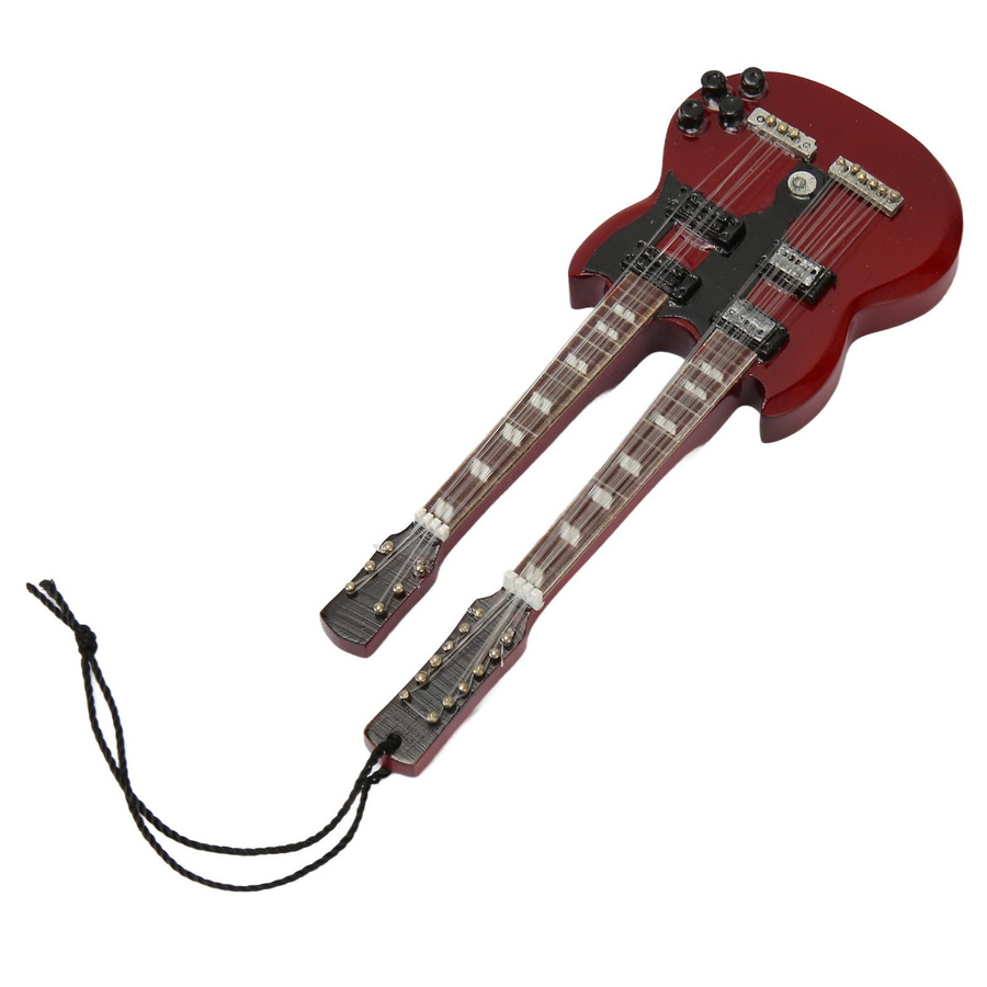 Igeteck Miniatur-E-Gitarrenmodell aus Holz als dekoratives Ornament - Bild 3