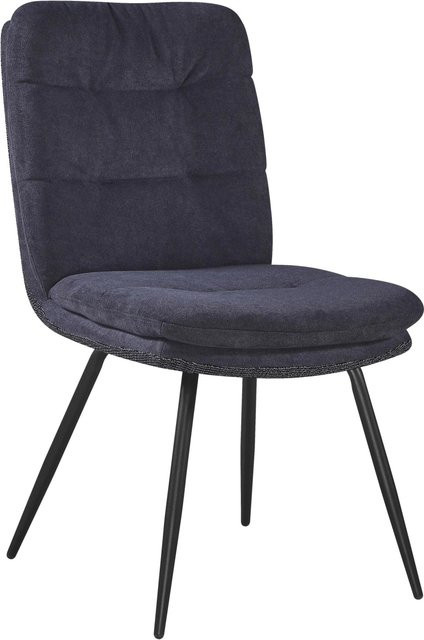 Mömax Stuhl Nova in Grau mit Stoffbezug und Metallbeinen für Esszimmer oder Home Office - Bild 1