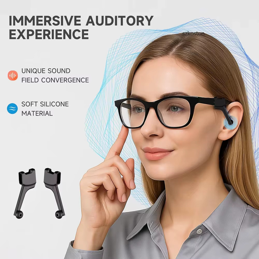 Voice Focus Datenschutz-Ohrstöpsel aus Silikon in Weiß als Verstärker für Ray-Ban Meta Smart Glasses Gen1/2 Wayfarer Skyler Headliner - Bild 2