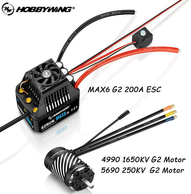 Hobbywing Ezrun Max6 G2 Esc Wasserdicht Bürstenlosen 3-8s Lipo Motor Combo - Bild 1