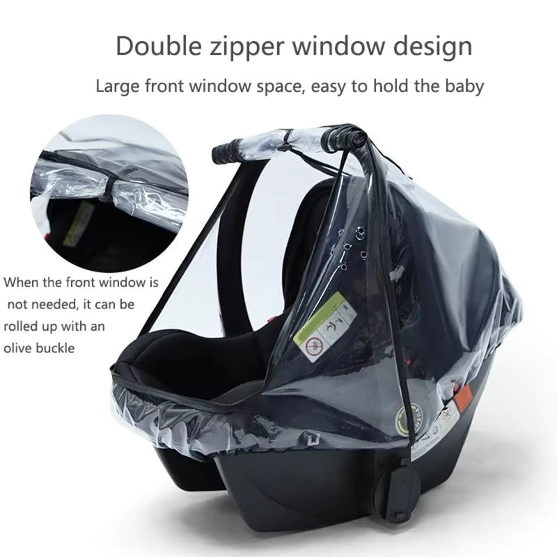 J15U Regenschutz für Kinderwagen und Babyautos aus transparentem EVA-Material - Bild 3