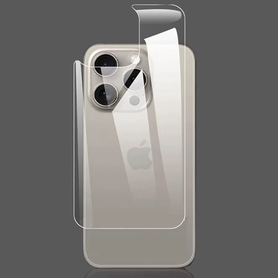 MANLIFU 5er Set Hydrogel Schutzfolie Transparent Matt für iPhone 15 14 13 12 11 Pro Max Plus XR X XS Rückseite und Display Vollabdeckung - Bild 3