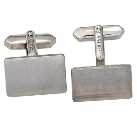 Colmas Manschettenknöpfe 925 Silber, rhodiniert, mattiert, Unisex