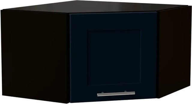 Feldmann-Wohnen Eckhängeschrank Oslo W10/60/36 in Schwarz und Indigo Matt mit Soft-Close-Türen, B/T/H: 60 x 60 x 36 cm - Bild 1
