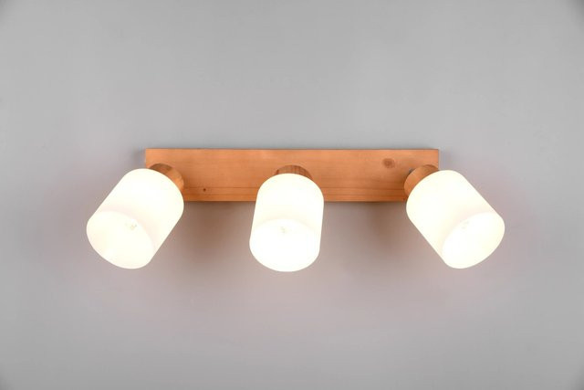 Reality Strahler Assam 3-flammig aus Holz und Glas in naturbelassenem Holzton - Bild 1