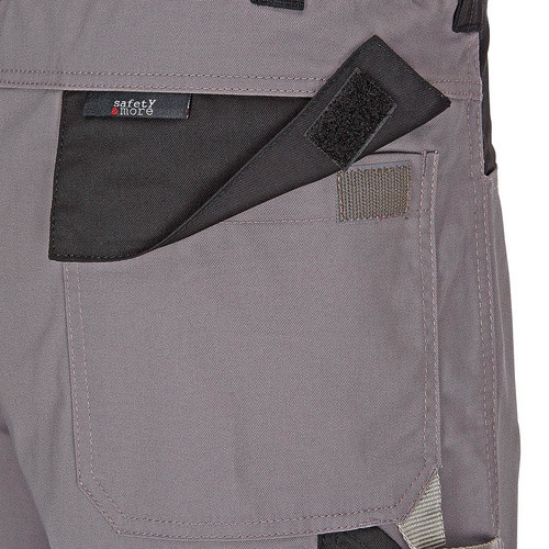 safety and more Arbeitshose EXTREME in Grau/Schwarz aus Polyester/Baumwolle, Größe XL - Bild 3