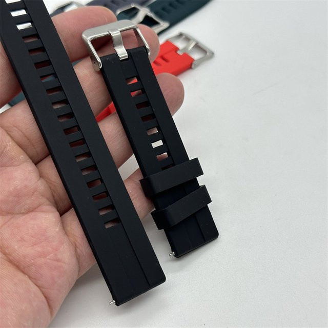Uhrenarmband Silikon, Schwarz, Unisex - Bild 1
