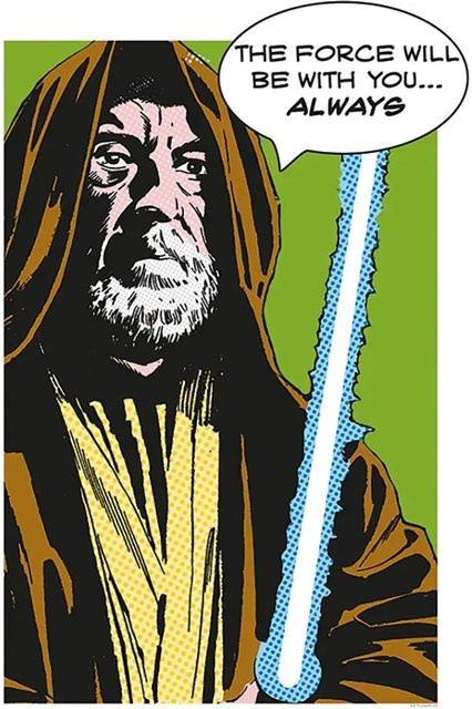 Komar Star Wars Wandbild Obi Wan Poster aus Qualitätsvlies, Multicolor, Breite: 50 cm, Höhe: 70 cm - Bild 1
