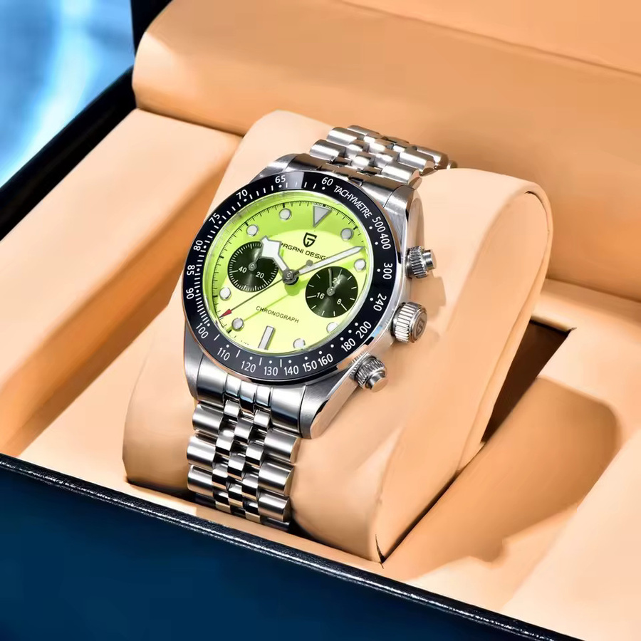 PAGANI DESIGN Chronograph, Edelstahl, Quarz, Keramiklünette, Herren - Bild 3