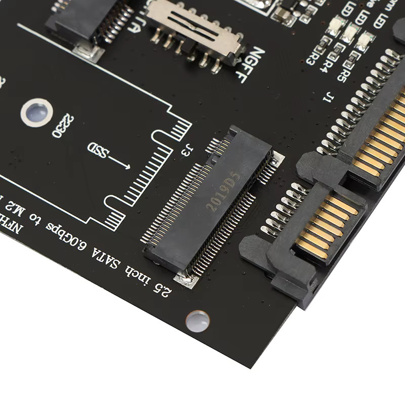 JETTING 2 in 1 Konverter Karte NGFF MSATA SSD zu SATA 3,0 Adapter für PC und Laptop, Schwarz - Bild 6