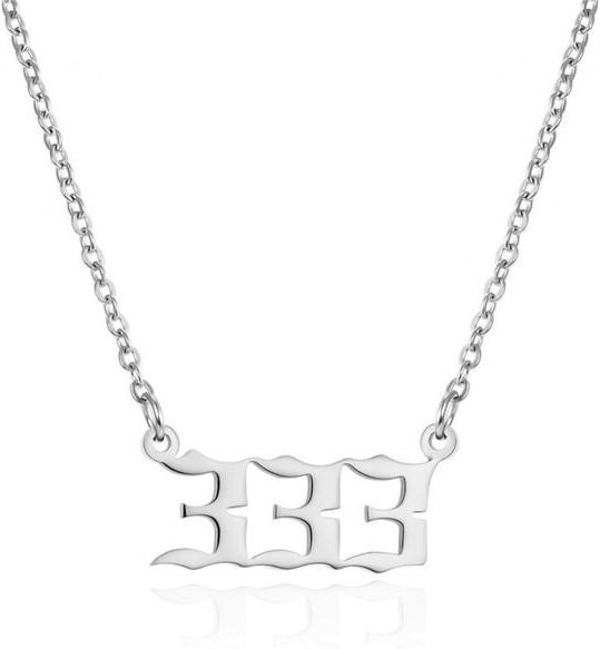 Wucifang Jewelry Halskette Edelstahl, Weiß, 45 cm, Unisex - Bild 1
