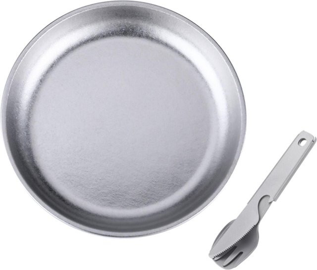 TOMTOP JMS 3-teiliges Campingteller-Set aus Titan und Edelstahl in Ice Crystal White - Bild 1