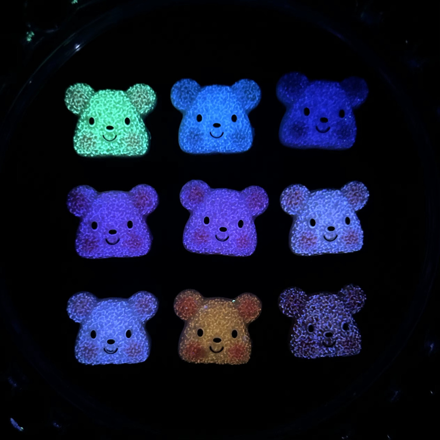 30 Stück Bär Kopf Harz Nagel Charms, 3D Cartoon Nail Art Dekorationen - Bild 2