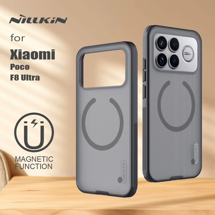 Nillkin Super Frosted Pro Magnetische Hülle für Xiaomi Poco F8 Ultra in Schwarz und Transparent mit Magsafe-Kompatibilität und 360-Grad-Schutz - Bild 3