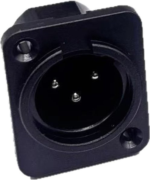 XLR-Mikrofonanschluss Adapter mit Legierungsgehäuse in Schwarz für Studiogeräte - Bild 1