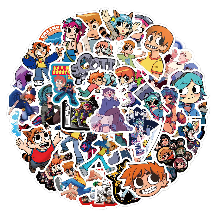 Rspctou Scott Pilgrim Aufkleber, Bunt / Mehrfarbig, 10-teiliges Set - Bild 2
