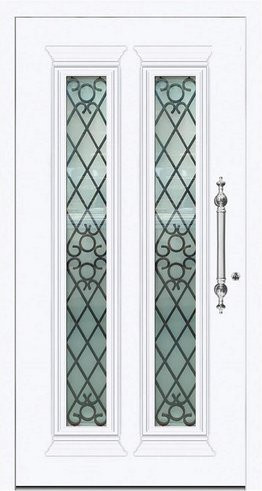 KNOCK Aluminium-Haustür MUMBAI in Weiß mit Glaseinsatz und RC2-Schutz - Bild 1