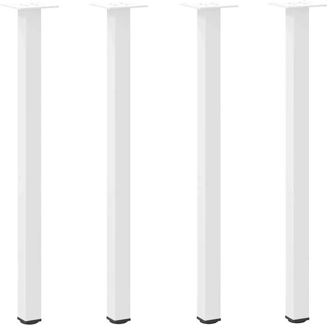 vidaXL Konsolentischbeine Set aus 4 Stück in Weiß Matt aus Stahl, Höhe: 74 cm - Bild 1