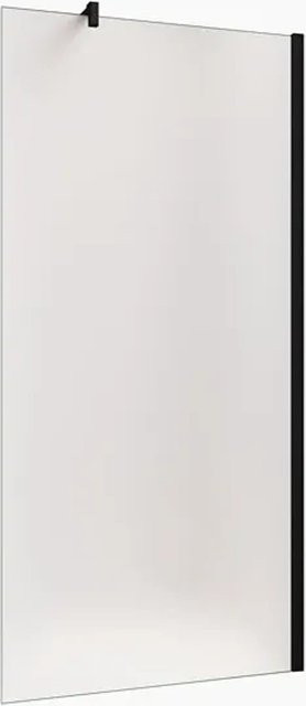 Duschparadies Walk-in Duschwand aus Glas mit Nano-Beschichtung und Stabilisator, Schwarz, B: 120 cm, H: 200 cm - Bild 1