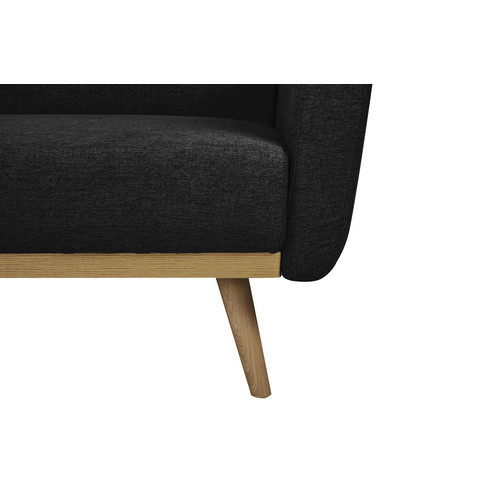 SalesFever Schlafsofa Click-Clack mit Holzrahmen und abnehmbaren Bezügen, Breite: 212 cm, Schwarz/Grau - Bild 3