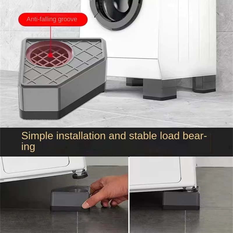 4er-Set Anti-Vibrations-Pads für Waschmaschinen in Grau zur Lärmreduzierung - Bild 5