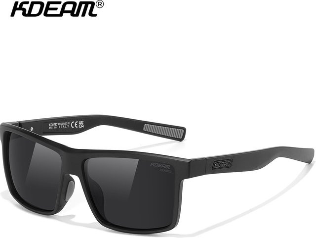 KDEAM KD0737 Sonnenbrille, Herren, Vollrand, Schwarz, polarisiert, TR90 - Bild 1
