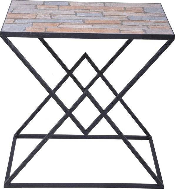 DELUKE Beistelltisch EBBA 2er Set aus Stahl in Schwarz, moderner Couchtisch und Sofatisch, B/T/H: 56,5 x 36 x 55 cm - Bild 1