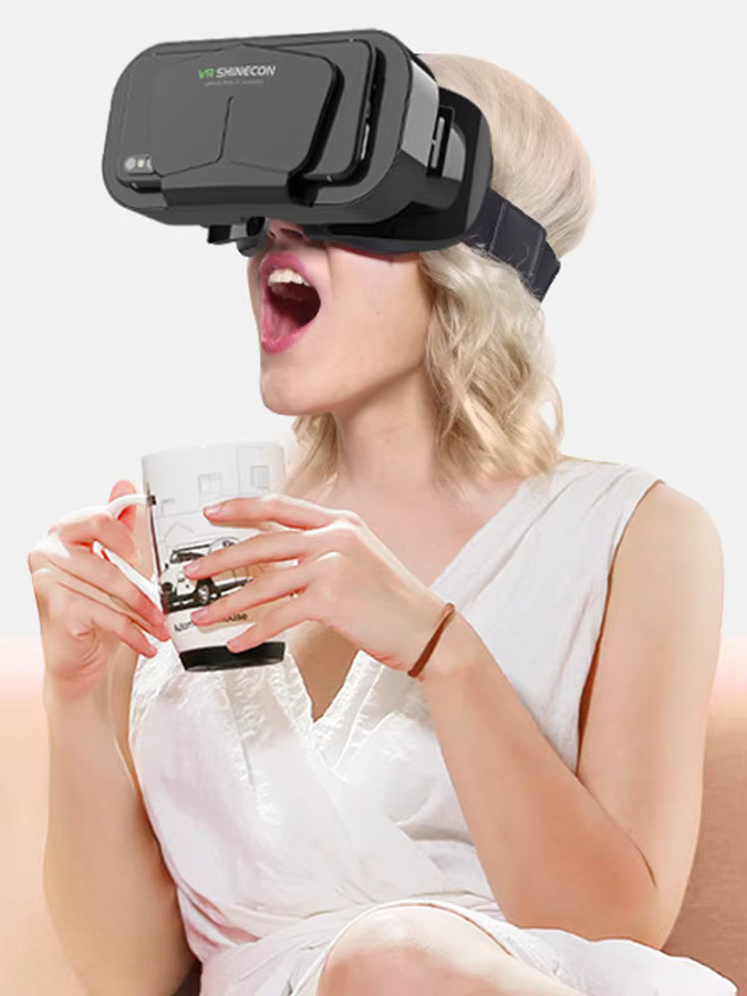 AyeBeau VR-Brille 3D Virtual Reality Headset für Smartphones in Schwarz mit 7 Zoll Display - Bild 7