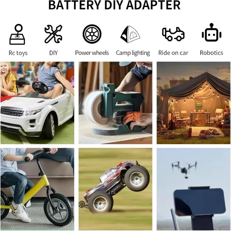 DIY Batterieadapter für Makita 18 V Akkus mit Sicherung und 14 AWG Drähten in Schwarz - Bild 4