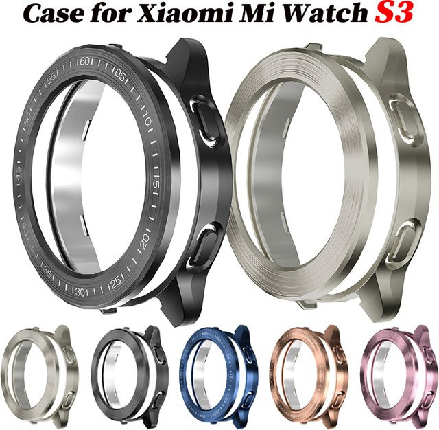 CHIICSMART Schutzhülle für Xiaomi Mi Watch S3, PC, Schwarz - Bild 1