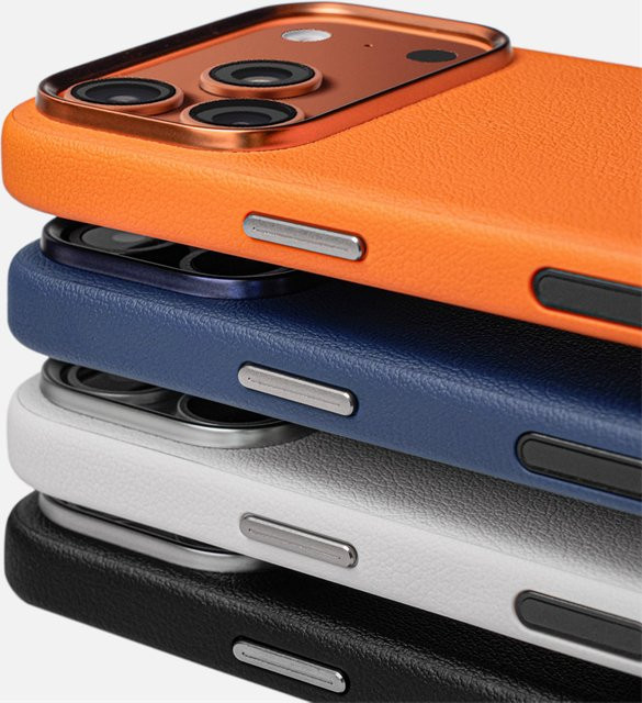 YUEDESHENG Business Schutzhülle aus stoßfestem PU-Leder für iPhone 17 Pro Max Air mit MagSafe und Kamerataste, Schwarz - Bild 1