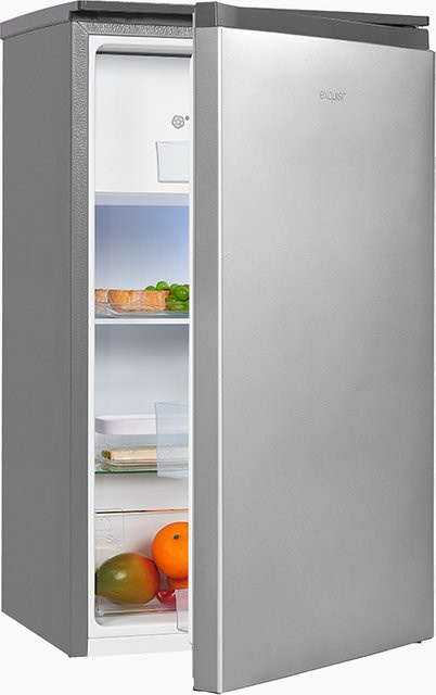 Exquisit Kühlschrank KS117-3-010E in Silber mit reversibler Tür, LED-Innenbeleuchtung und Flaschenregal, B/T/H: 55 x 60 x 125 cm - Bild 1